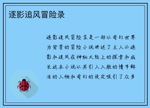 逐影追风冒险录